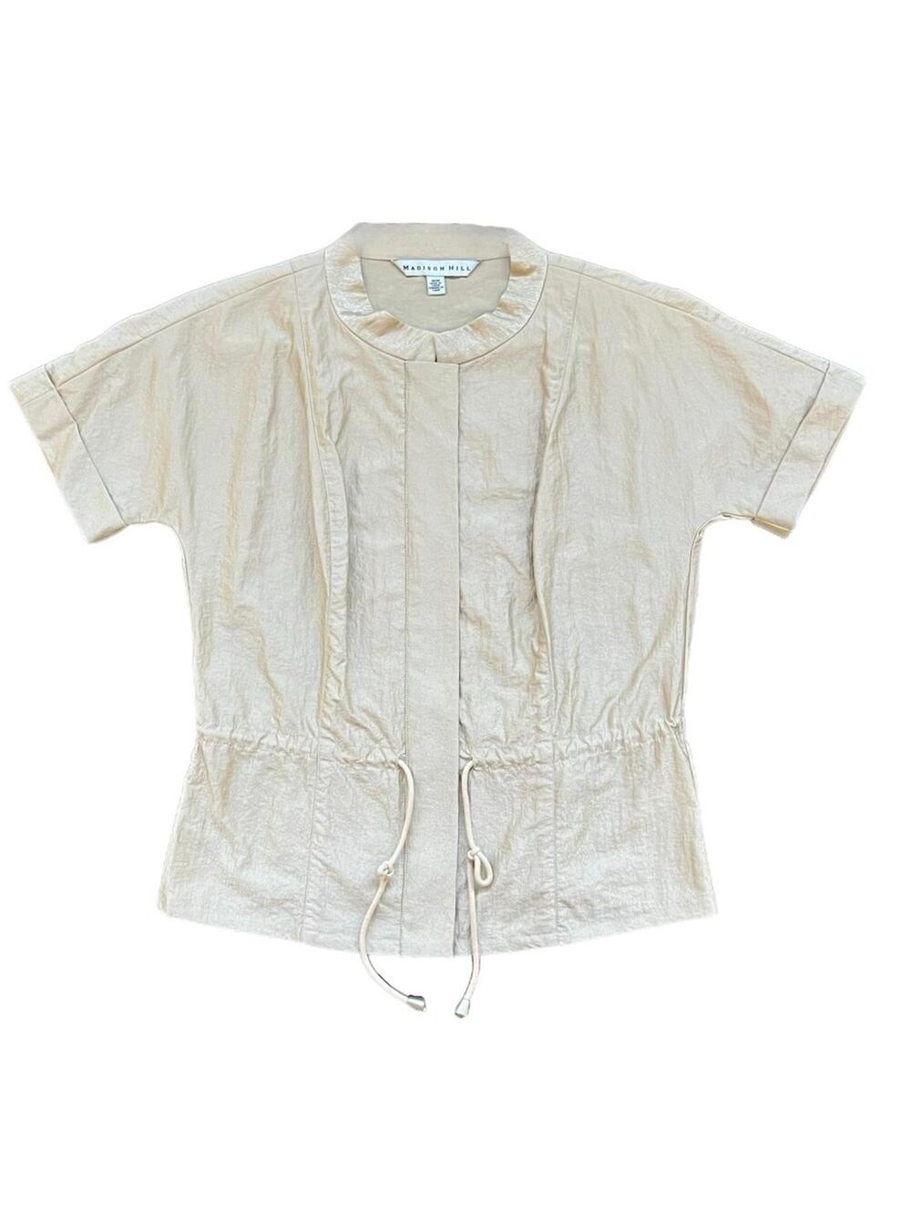 New! Madison Hill Zip Front Cream w\Gold Shimmer - Medium